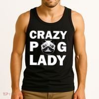 Crazy Pug Lady Tank Top thumb 3