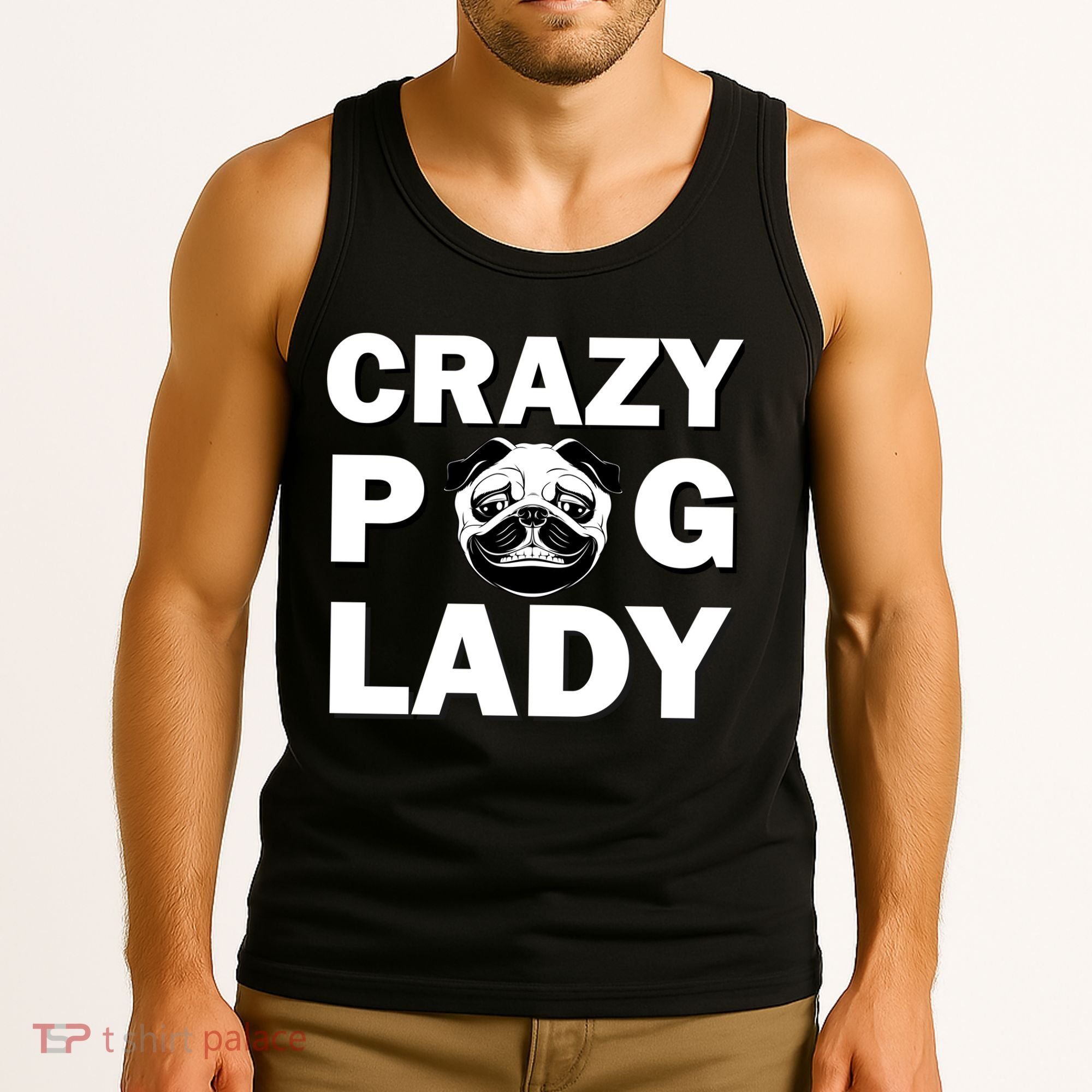 Crazy Pug Lady Tank Top