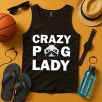 Crazy Pug Lady Tank Top thumb 4