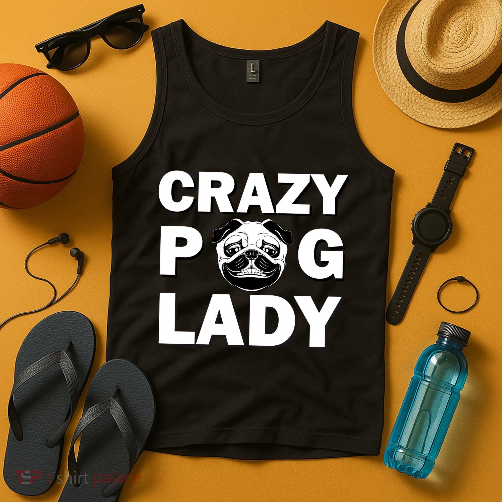 Crazy Pug Lady Tank Top