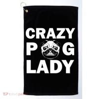 Crazy Pug Lady Golf Towel thumb 0