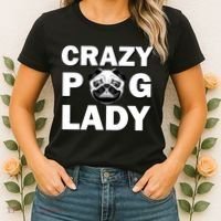 Crazy Pug Lady Women's T-Shirt thumb 2
