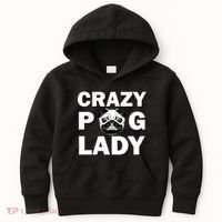 Crazy Pug Lady Kids Hoodie thumb 0