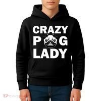 Crazy Pug Lady Kids Hoodie thumb 4