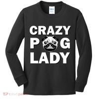 Crazy Pug Lady Kids Long Sleeve Shirt thumb 0