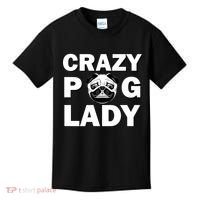 Crazy Pug Lady Kids T-Shirt thumb 0