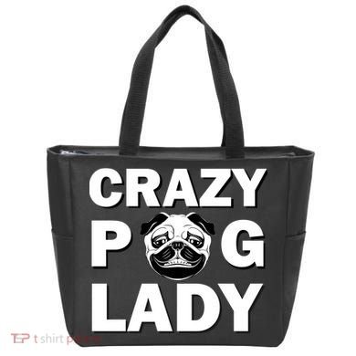 Crazy Pug Lady Tote Bag
