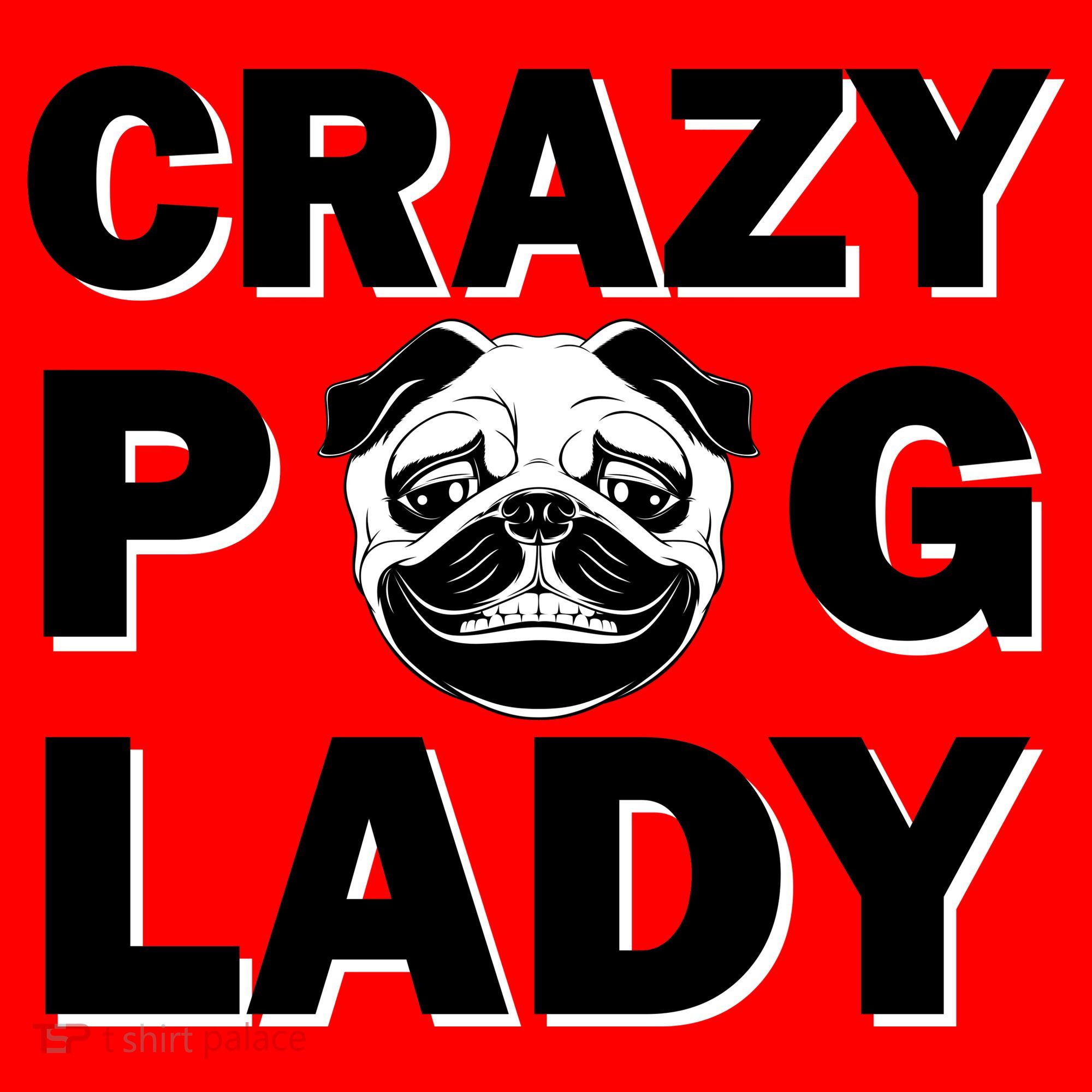 Crazy Pug Lady Santa Hat