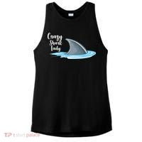 Crazy Shark Lady Ladies PosiCharge Tri-Blend Wicking Tank thumb 0