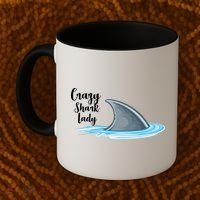 Crazy Shark Lady Coffee Mug thumb 2