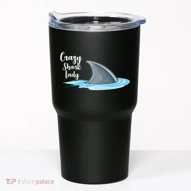 Crazy Shark Lady Tumbler