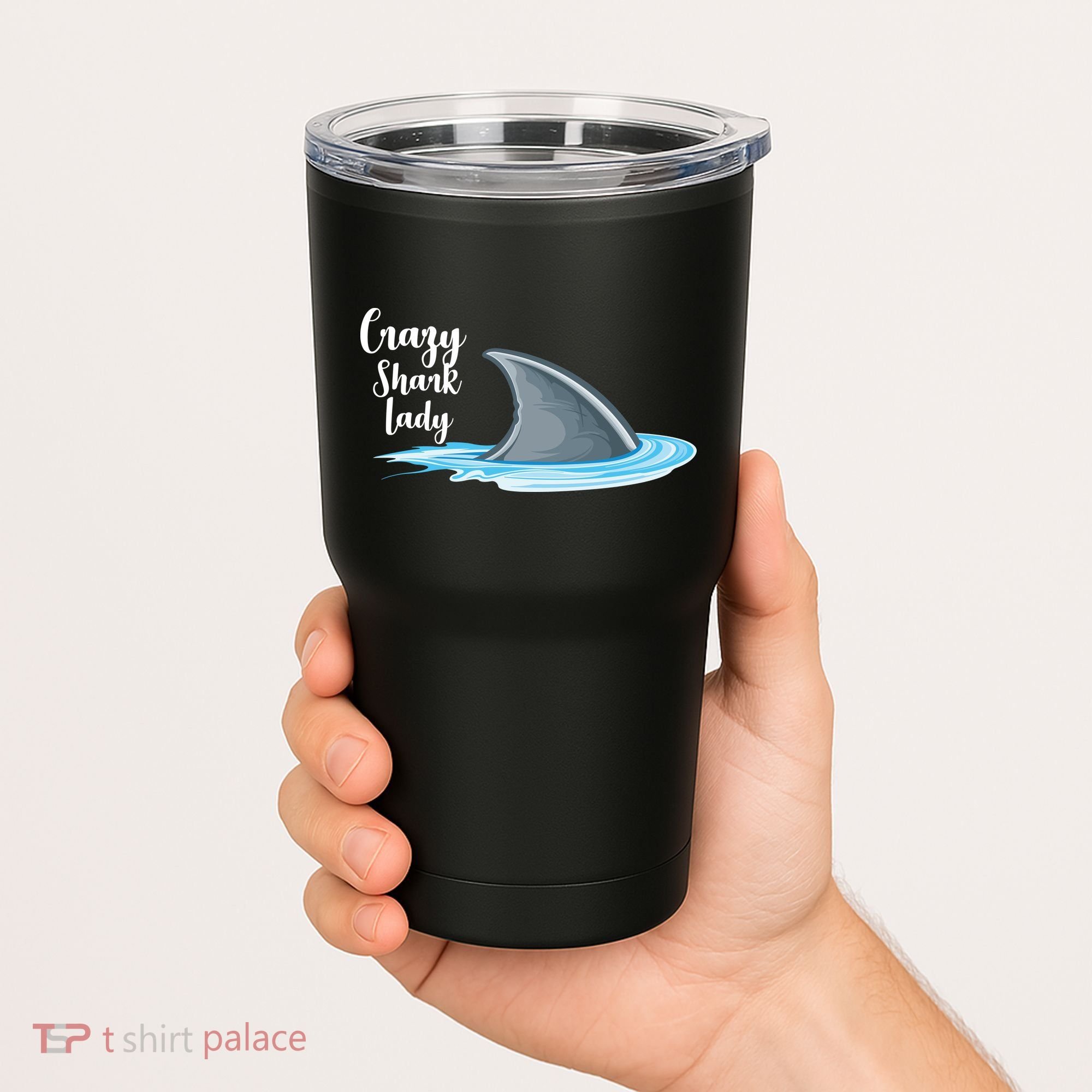 Crazy Shark Lady Tumbler