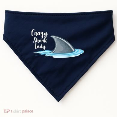 Crazy Shark Lady USA-Made Doggie Bandana