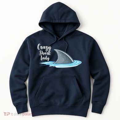 Crazy Shark Lady Hoodie