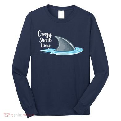 Crazy Shark Lady Long Sleeve Shirt