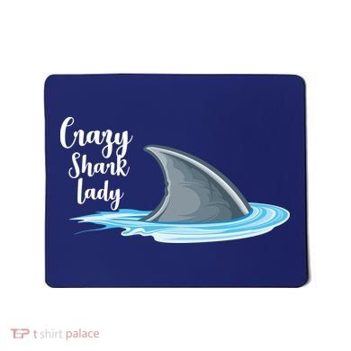 Crazy Shark Lady Mousepad