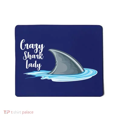Crazy Shark Lady Mousepad