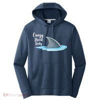 Crazy Shark Lady Performance Fleece Hoodie thumb 0