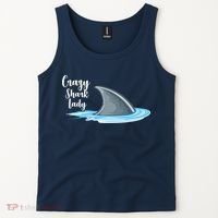 Crazy Shark Lady Tank Top thumb 2
