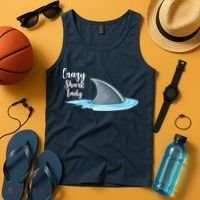 Crazy Shark Lady Tank Top thumb 4