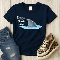 Crazy Shark Lady Women's T-Shirt thumb 3