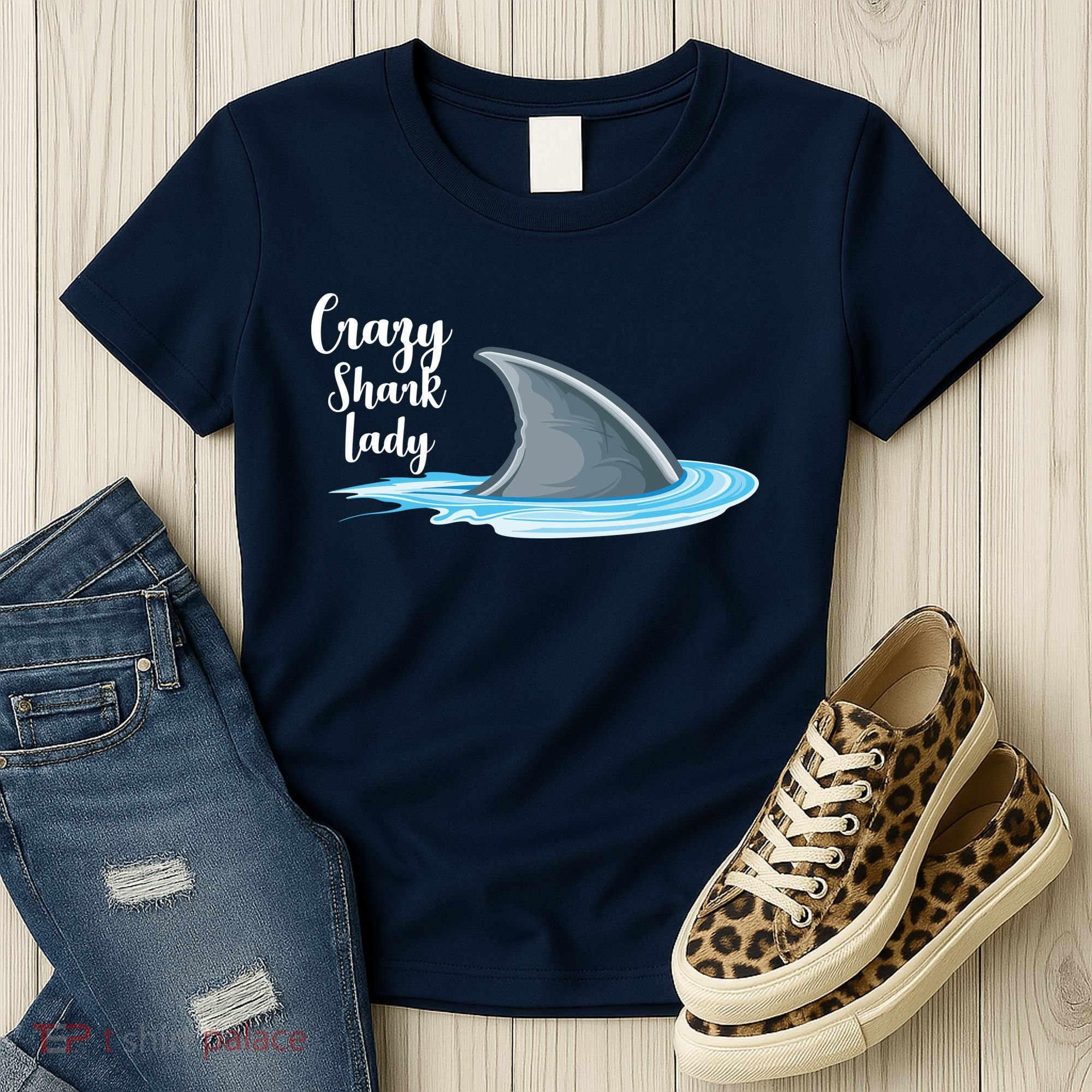 Crazy Shark Lady Women's T-Shirt
