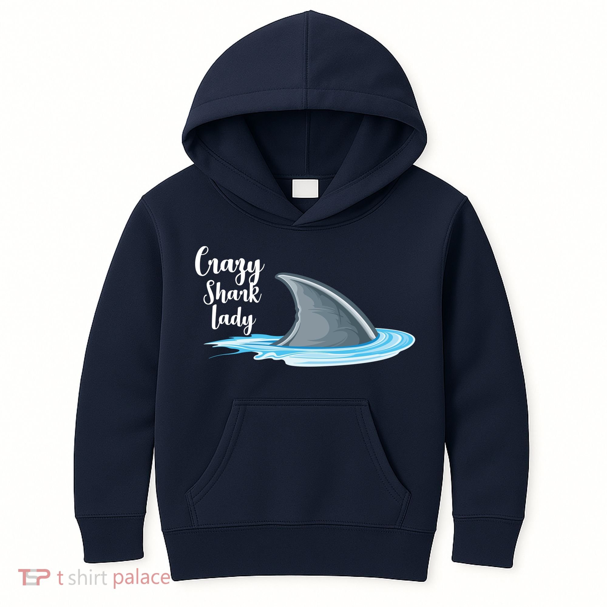 Crazy Shark Lady Kids Hoodie