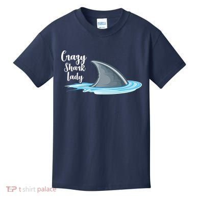 Crazy Shark Lady Kids T-Shirt