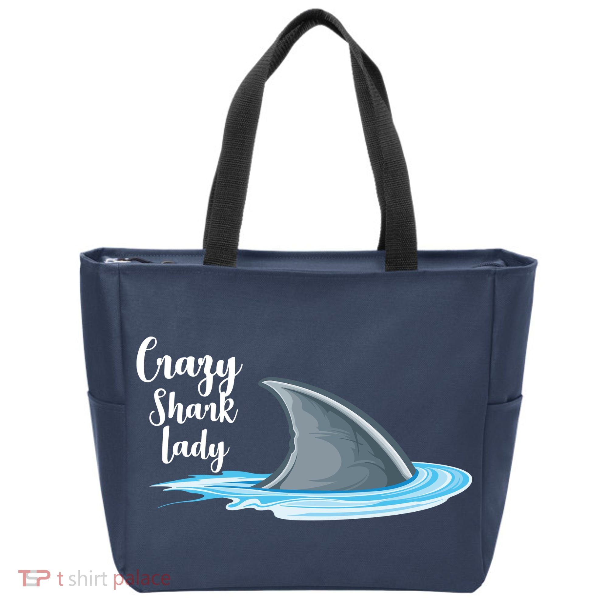 Crazy Shark Lady Tote Bag