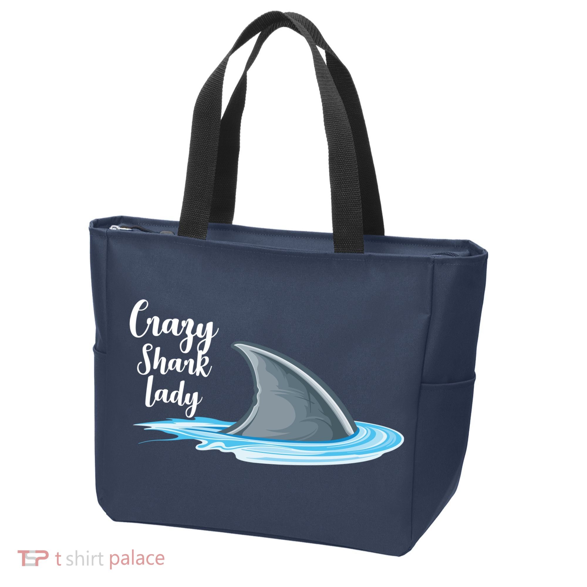 Crazy Shark Lady Tote Bag
