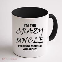 Crazy Uncle - Handle With Care Funny Coffee Mug thumb 1