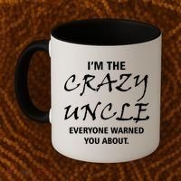 Crazy Uncle - Handle With Care Funny Coffee Mug thumb 2