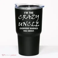 Crazy Uncle - Handle With Care Funny Tumbler thumb 0
