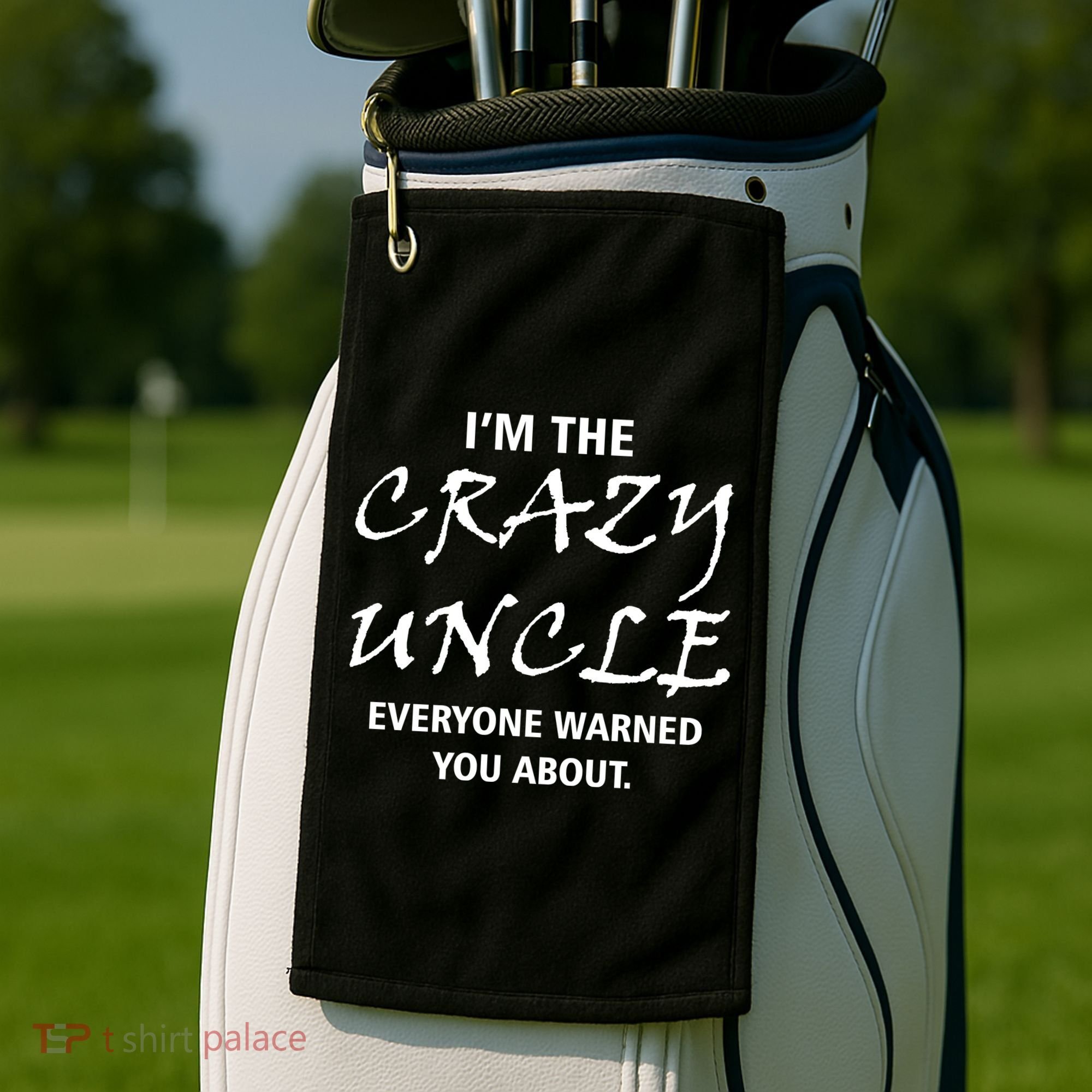 Crazy Uncle - Handle With Care Funny Golf Towel