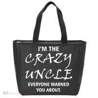 Crazy Uncle - Handle With Care Funny Tote Bag thumb 0