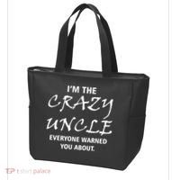 Crazy Uncle - Handle With Care Funny Tote Bag thumb 3