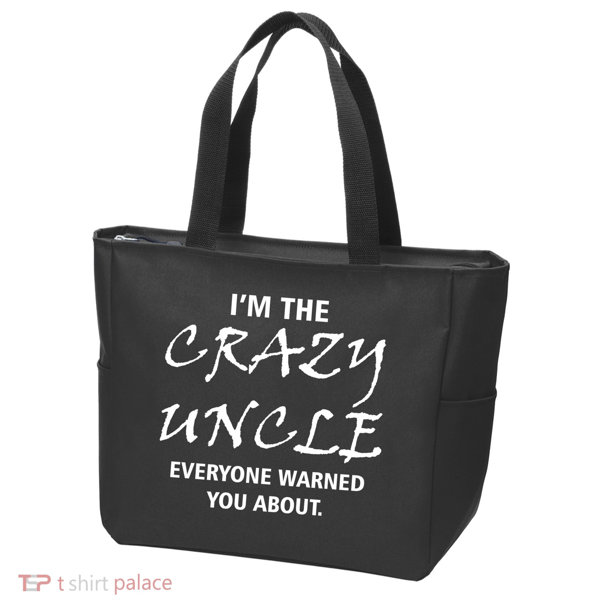 Crazy Uncle - Handle With Care Funny Tote Bag