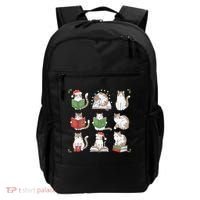 Cat Reading Book Funny Christmas Cat Book Lover Librarian Backpack thumb 0