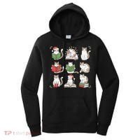 Cat Reading Book Funny Christmas Cat Book Lover Librarian Women's Hoodie thumb 0