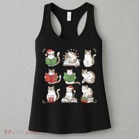 Cat Reading Book Funny Christmas Cat Book Lover Librarian Women's Tank Top thumb 3