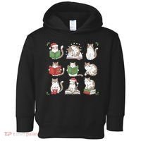 Cat Reading Book Funny Christmas Cat Book Lover Librarian Toddler Hoodie thumb 0
