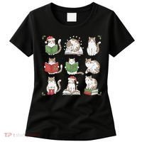 Cat Reading Book Funny Christmas Cat Book Lover Librarian Women's T-Shirt thumb 0