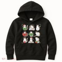Cat Reading Book Funny Christmas Cat Book Lover Librarian Kids Hoodie thumb 0