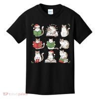 Cat Reading Book Funny Christmas Cat Book Lover Librarian Kids T-Shirt thumb 0