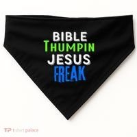 Christian Religious Bible Thumpin Jesus Freak Faith USA-Made Doggie Bandana thumb 0