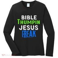 Christian Religious Bible Thumpin Jesus Freak Faith Women's Long Sleeve Shirt thumb 0