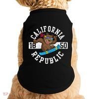 California Republic Bear Snowboarder Snowboarding Snowboard Cute Gift Doggie Tank thumb 0