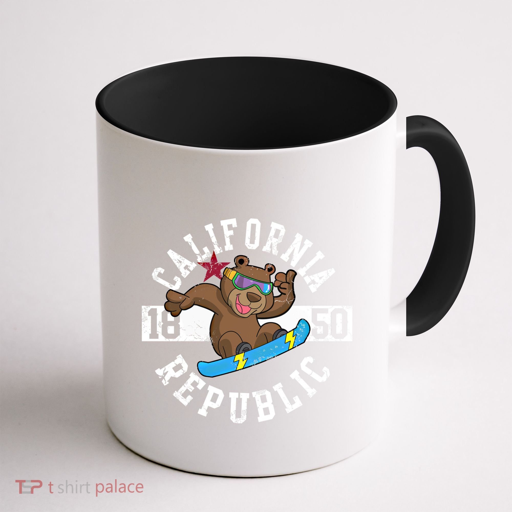 California Republic Bear Snowboarder Snowboarding Snowboard Cute Gift Coffee Mug