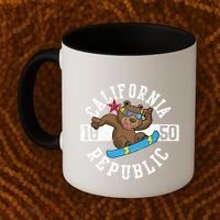 California Republic Bear Snowboarder Snowboarding Snowboard Cute Gift Coffee Mug thumb 2