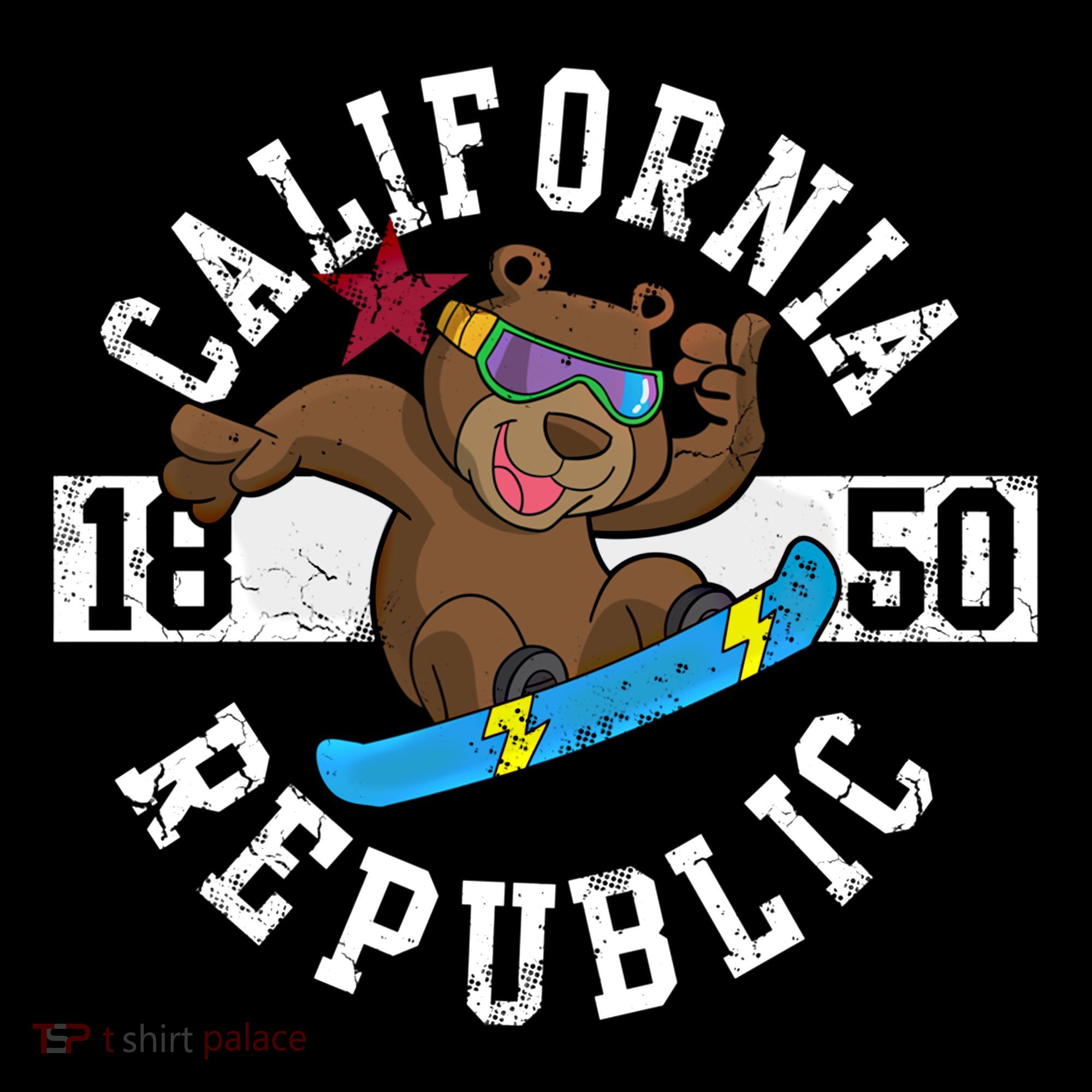 California Republic Bear Snowboarder Snowboarding Snowboard Cute Gift Coffee Mug